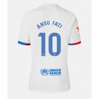 Barcelona Ansu Fati #10 Fotballklær Bortedrakt Dame 2023-24 Kortermet